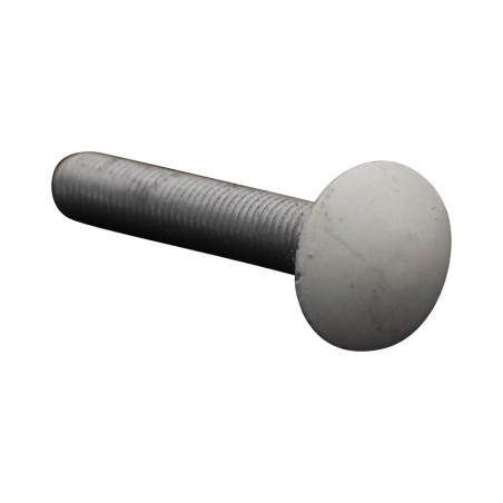 1 x Carriage Bolt M7X45 Pitch 100 Aluminium Full Thread Ral9010/Pure White 30%B