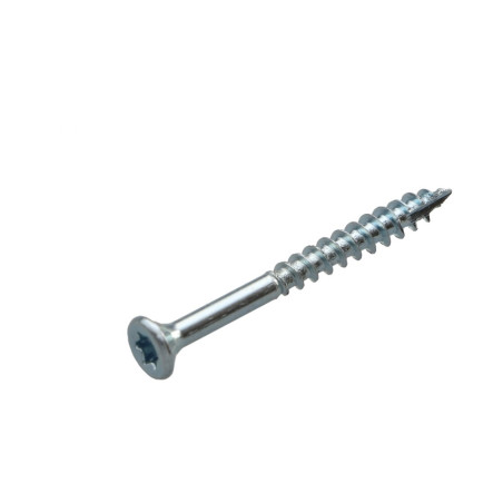 1 x Chipboard Screw Tekor Countersunk Head With Serration 4X35 T20 Head Diameter: 7 Zinc Plated cut Type 17 Drilling Point