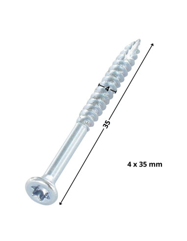 1 x Chipboard Screw Tekor Countersunk Head With...