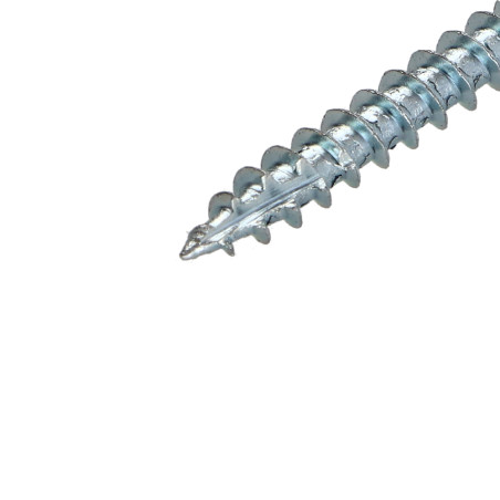 1 x Chipboard Screw Tekor Countersunk Head With Serration Pozi N°2 3.5X40 cut Type 17 Drilling Point Full Thread Zinc