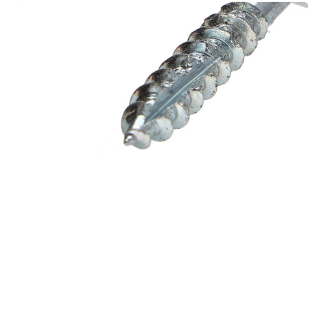 1 x Chipboard Screw Tekor Countersunk Head With Serration Pozi PZ2 4X25 cut Type 17 Drilling Point Full Thread Zinc Plated