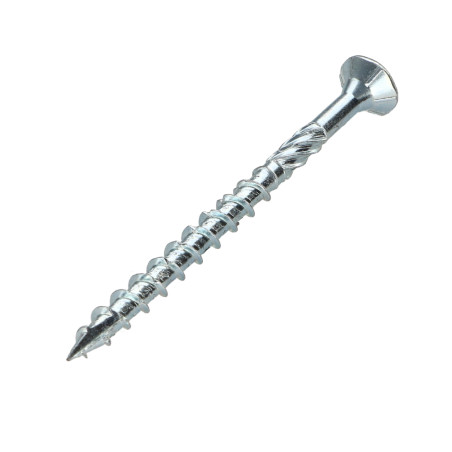 1 x Framing screws TEKOR Countersunk Head With Serration T25 5X90 Thread Length: 54 cut Type 17 Drilling Point Zinc Plated