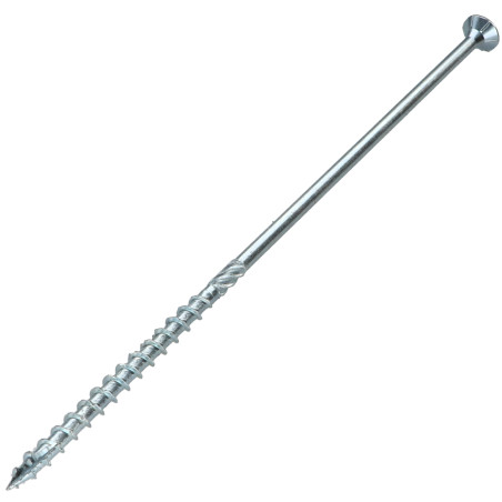 1 x Framing screws TEKOR Countersunk Head With Serration T40 8X300 Thread Length: 100 cut Type 17 Drilling Point Zinc