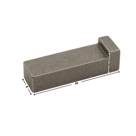 1 x Heel pin Steel 8X7 Length 45