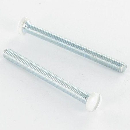 1 x Machine Screw Pan Countersunk Head Slotted M4X65 Head Diameter: 7.5 Exterior boss Zinc Plated Ral9016/Traffic