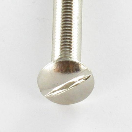 1 x Machine Screw Pan Countersunk Head Slotted M4X65 Head Diameter: 7.9 Exterior boss Nickel Plated