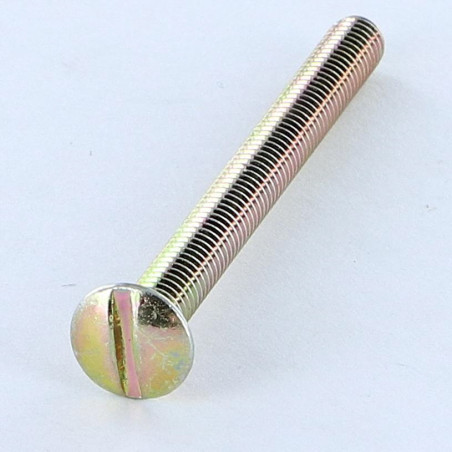 1 x Machine Screw Pan Countersunk Head Slotted M6X25 Yellow Zinc