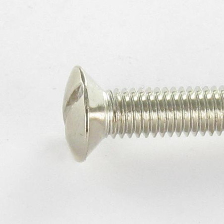 1 x Machine Screw Pan Countersunk Head Slotted M5X45 Head Diameter: 8.9 External boss Nickel Plated