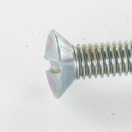 1 x Machine Screw Pan Countersunk Head Slotted M4X20 Zinc Plated