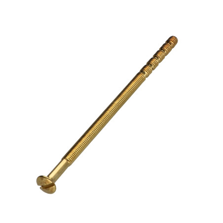 1 x Machine Screw Pan Countersunk Head Slotted 4X90 Secable Brass Plated Steel