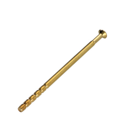 1 x Machine Screw Pan Countersunk Head Slotted 4X90 Secable Brass Plated Steel