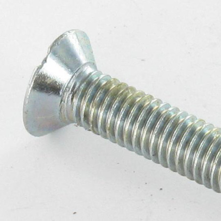 1 x Machine Screw Pan Countersunk Head Slotted M4X35 Zinc Plated