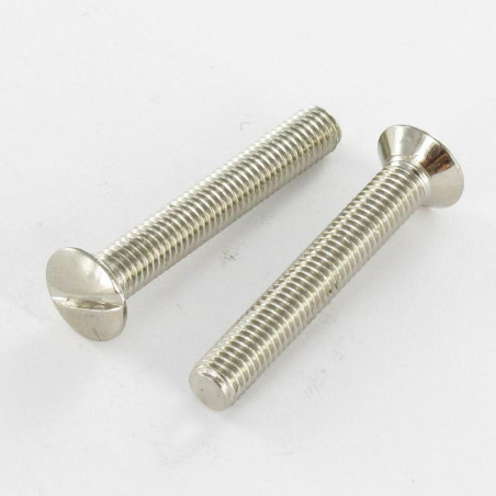 1 x Machine Screw Pan Countersunk Head Slotted M4X35 Head Diameter: 7.9 Exterior boss Nickel Plated