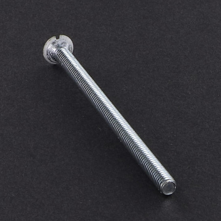 1 x Machine Screw Pan Countersunk Head Slotted M4X70 Zinc Plated Head Ral9016/Traffic Signalisation