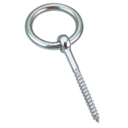 1 x Piton Ring thread Wood 6X60 Thread Length: 40 Stainless Steel A4