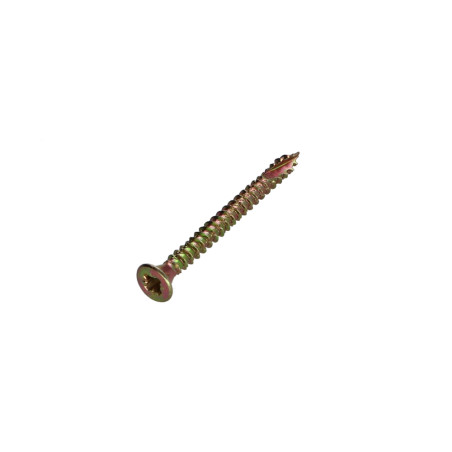 1 x Chipboard Screw Tekor Countersunk Head Pozi PZ1 3x30 Full Thread cut Type 17 Drilling Point Yellow Zinc micro screw