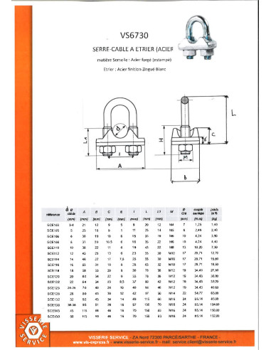 1 x Wire Rope Clip U-Bolt Zinc Plated Linch Pin...