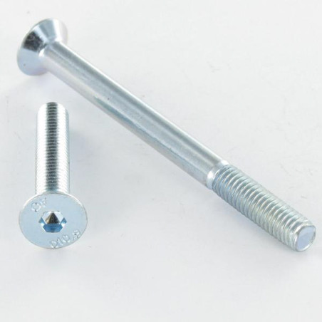 1 x Machine Screw Flat Head Hexagon Recess Hexagon Socket 8 M12X50 Full Thread Class 10.9 Steel