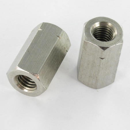 1 x Coupling Nut Hexagonal 17X30 M10 Stainless Steel DIN6334