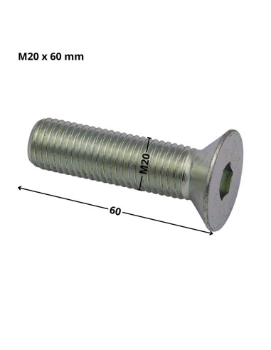 1 x Machine Screw Flat Head Hexagon Recess...