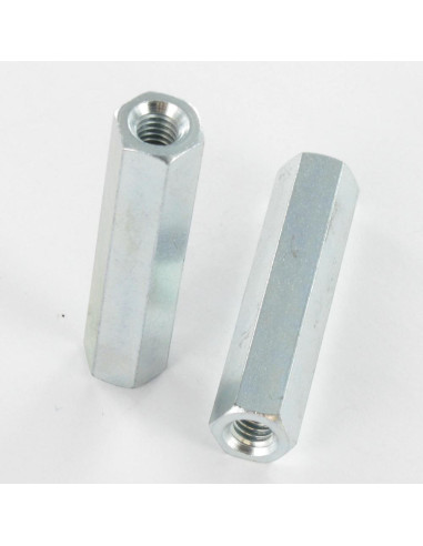 1 x Coupling Nut Hexagonal 10X45 M6 Zinc Plated