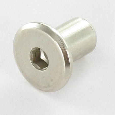 1 x Binder Flat Head 15/8X12 M6 Hexagon Socket 4 Nickel Plated