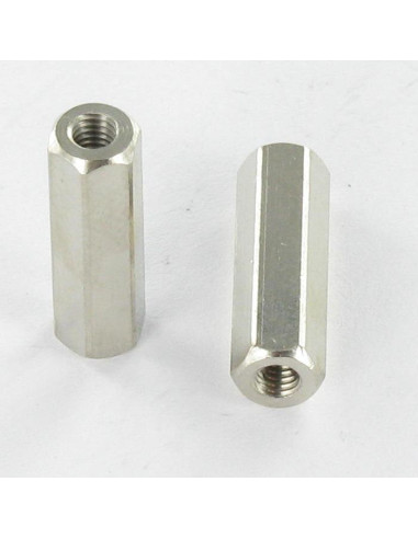 1 x Coupling Nut Nickel Plated Brass Hexagonal...