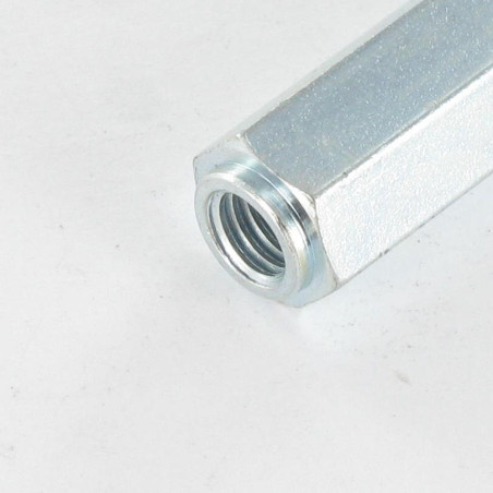 1 x Coupling Nut Cylindrical 10X30 M6 Zinc Plated