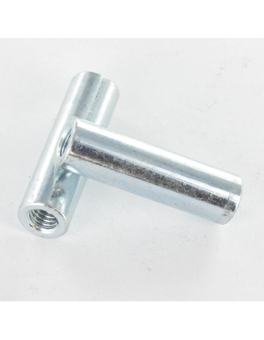1 x Coupling Nut Cylindrical 10X35 M6 Zinc Plated