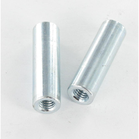 1 x Coupling Nut Cylindrical 10X35 M6 Zinc Plated