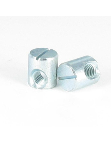 1 x Barrel nut 10X14 M6 OFF-CENTRAL Zinc Plated