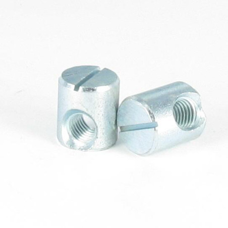 1 x Barrel nut 10X14 M6 OFF-CENTER Zinc Plated