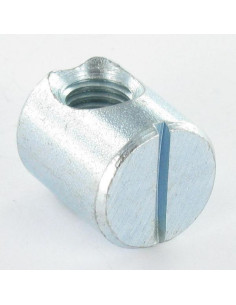 Barrel nut 10X14 M6 OFF-CENTER Zinc Plated 2