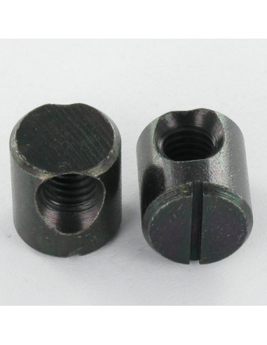 1 x Barrel nut 15X17 M8 OFF-CENTER Black Zinc...