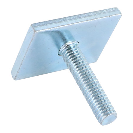 1 x PLATE 40X32X5 + Carriage Bolt 8X40 Zinc Plated