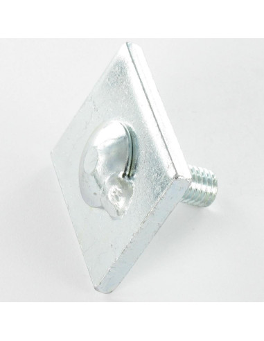 1 x PLATE 40X32X5 + Carriage Bolt 8X25 Zinc Plated