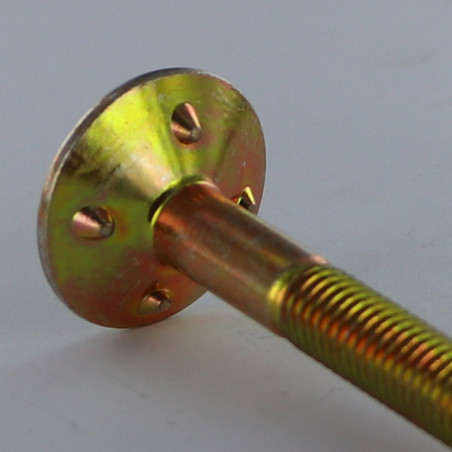 1 x Screw FLOOR Countersunk Head Large 4 Dewclaws 10X80 Yellow Zinc
