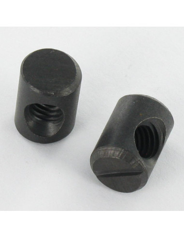 1 x Barrel nut 10X14 M6 CENTER Black Zinc Plated