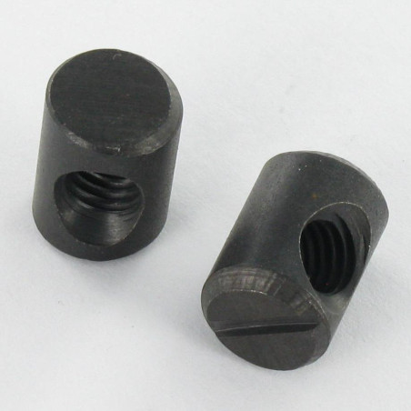 1 x Barrel nut 10X14 M6 CENTER Black Zinc Plated