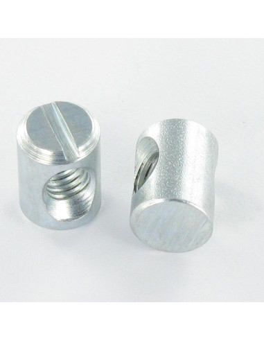 1 x Barrel nut 10X14 M6 CENTER Zinc Plated