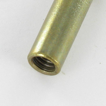 1 x Nut Bookbinder HAMMERED M8X28 Inner Thread M6 (Blind Hole) Brass Ral9016/Traffic Signalisation