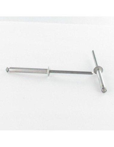 1 x Rivet Peeled Aluminum Steel rod 4X20 Flat...