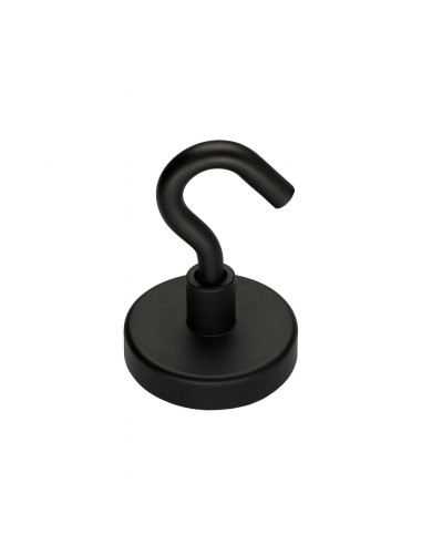 1 x Hook magnetic Diameter 25 Black Zinc Plated