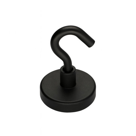 1 x Hook magnetic Diameter 25 Black Zinc Plated