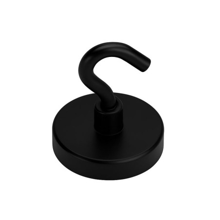 1 x Hook magnetic Diameter 42 Black Zinc Plated
