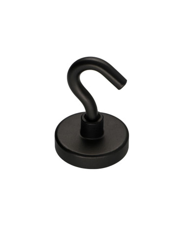 1 x Hook magnetic Diameter 32 Black Zinc Plated