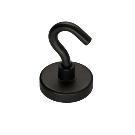 1 x Hook magnetic Diameter 32 Black Zinc Plated