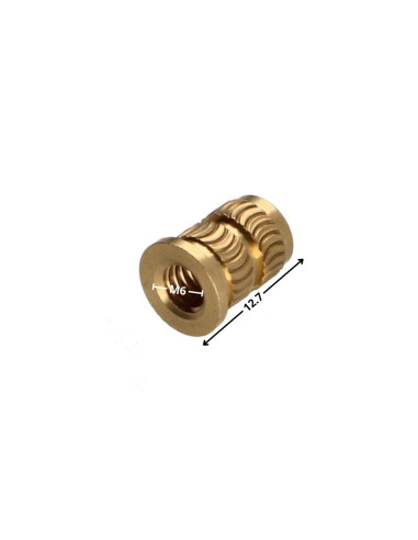 1 x Self Tapping Insert With Head HEATFIX Brass...