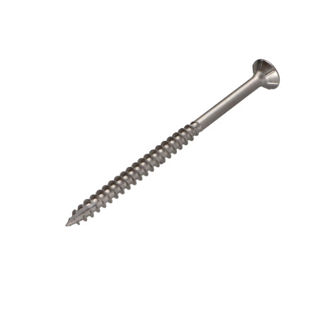 1 x Chipboard Screw Tekor Stainless Steel A2 Countersunk Head With Serration T25 5X80 Thread Length: 50 cut Type