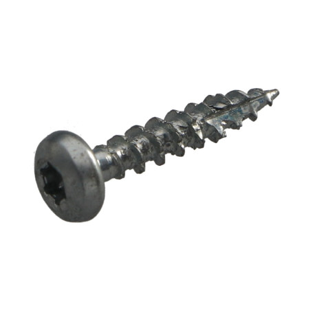 1 x Chipboard Screw Tekor Round Head T15 3.5X20 Full Thread cut Type 17 Drilling Point Zinc Plated